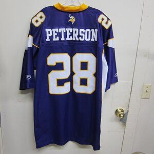Minnesota Vikings #28 Adrian Peterson Men's XXL Purple & Gold Football Jeresy